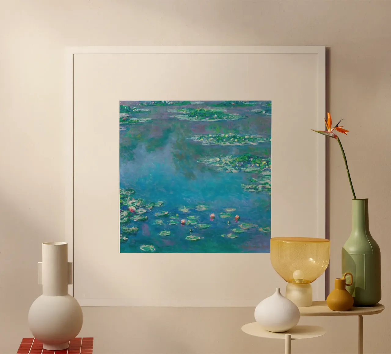 Claude monet Ninfee 9 poster con telaio in alluminio da clay bobby