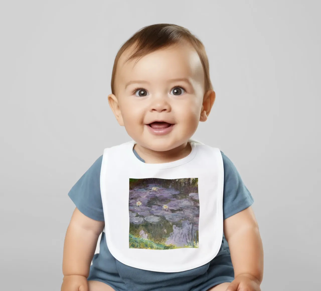 Claude monet Ninfee 10 bavaglino da clay bobby
