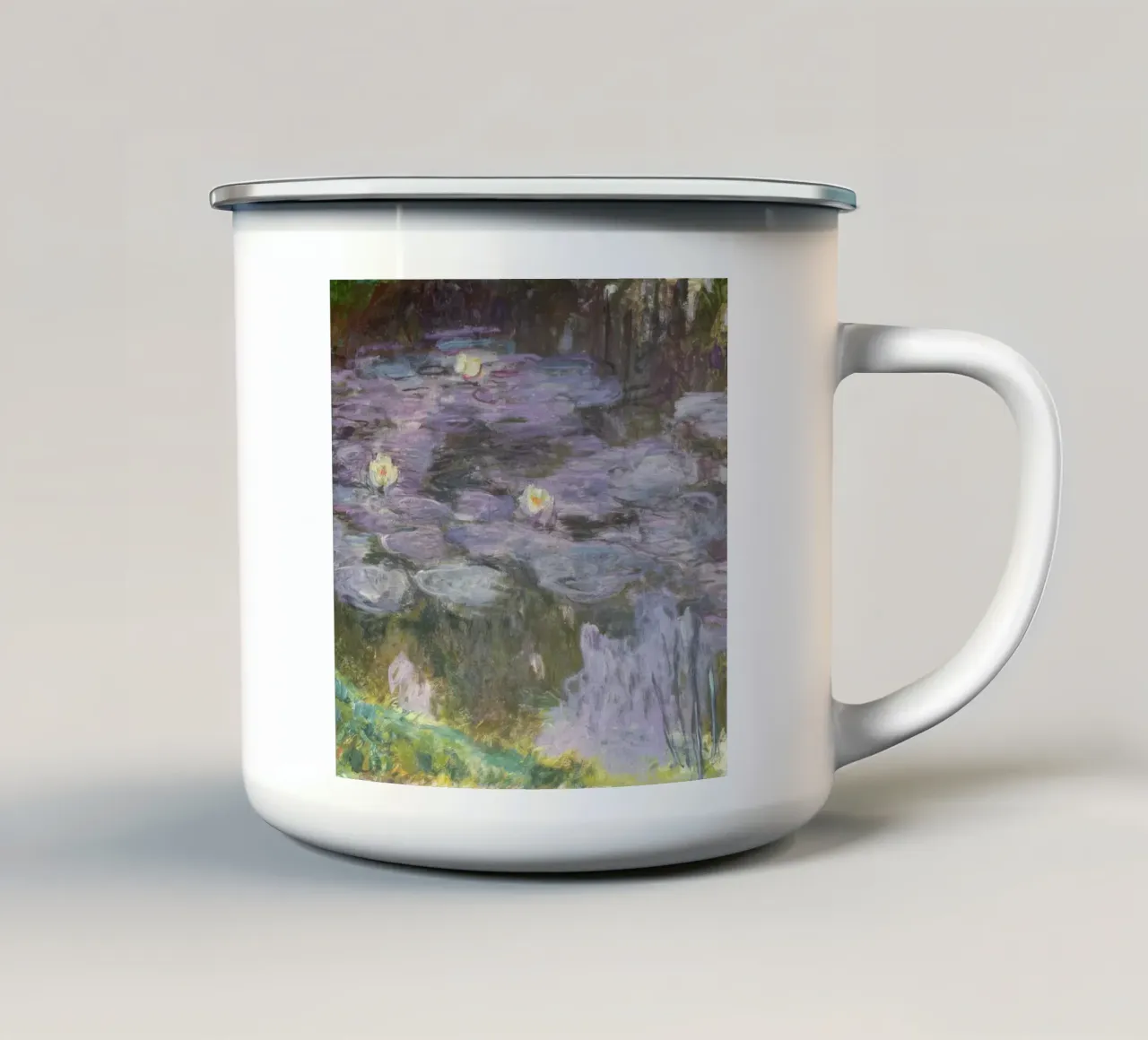 Claude monet Ninfee 10 tazza in smalto da clay bobby