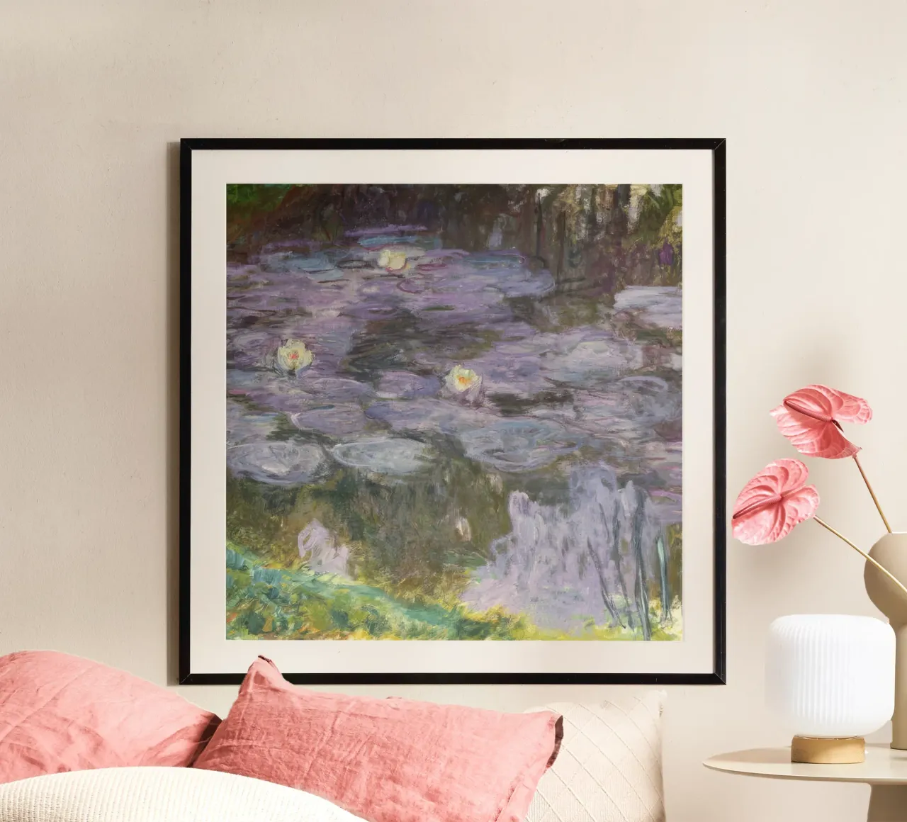 Claude monet Ninfee 10 poster con telaio in alluminio da clay bobby