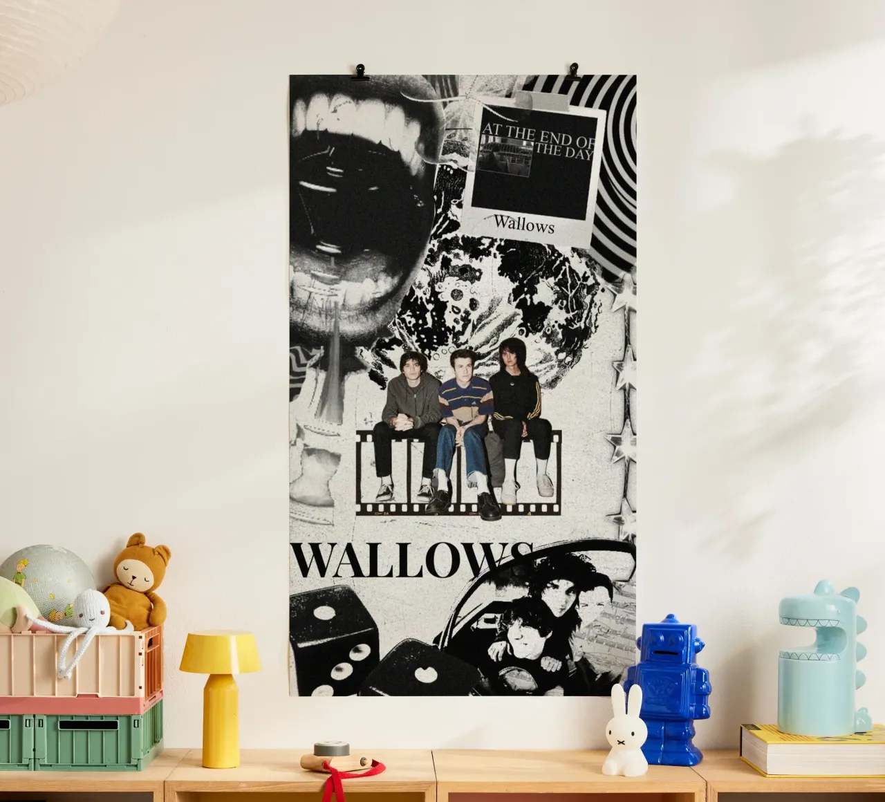 Attraverso gli echi silenziosi poster con telaio in legno da ktlocb