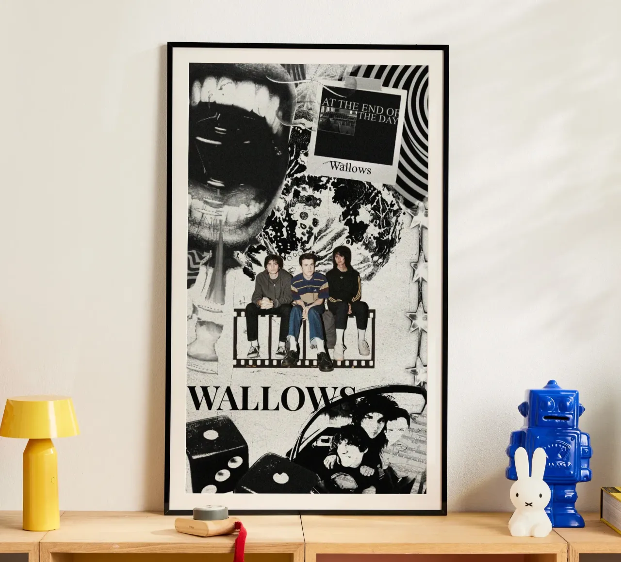 Attraverso gli echi silenziosi poster con telaio in legno da ktlocb