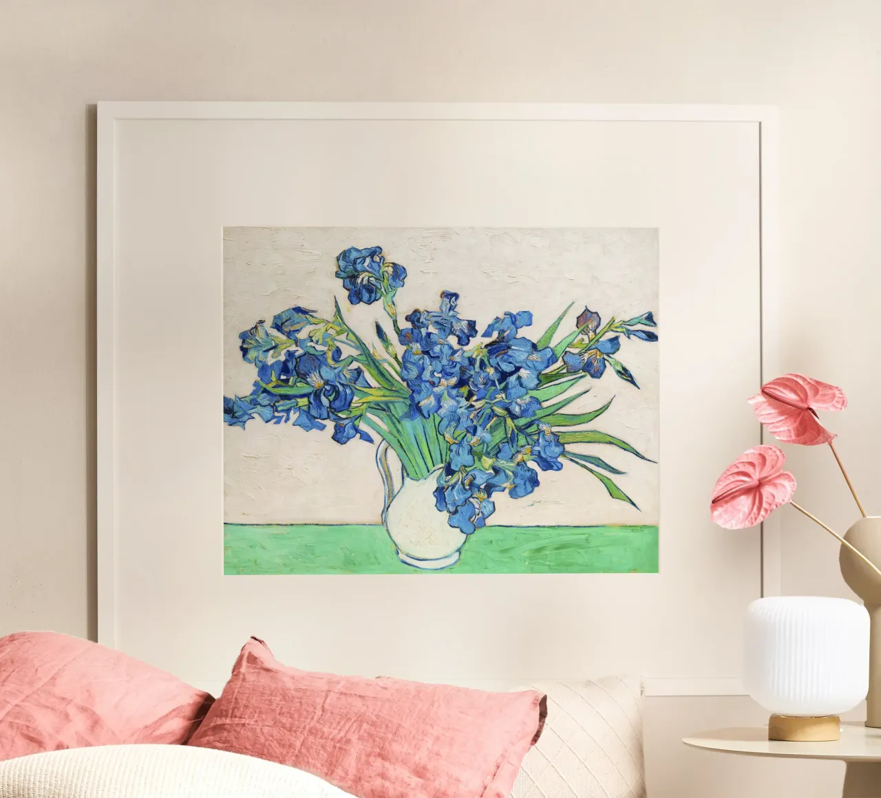 Gli iris di Vincent van Gogh (1890) poster con telaio in legno da Classic Art Prints
