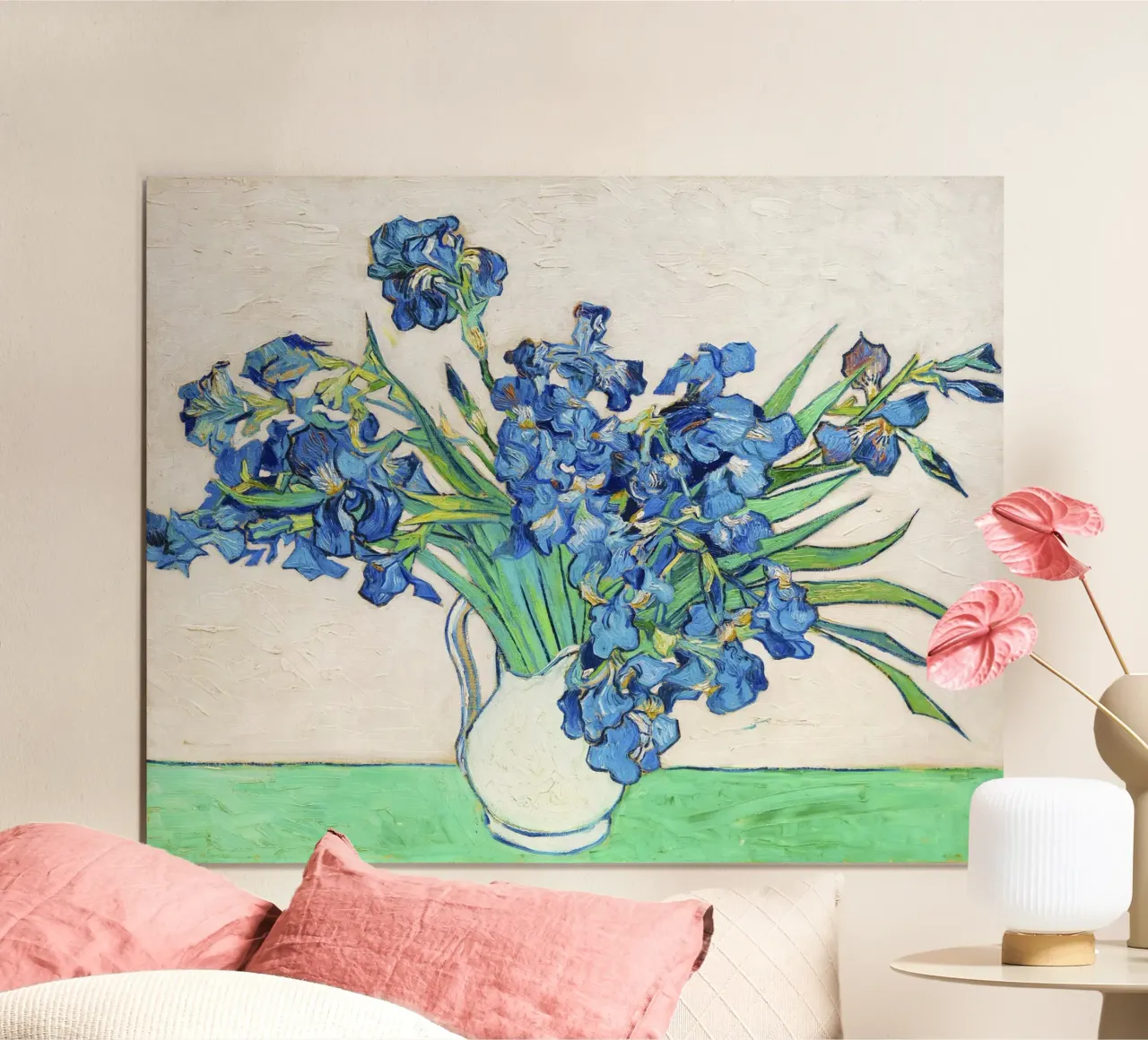 Gli iris di Vincent van Gogh (1890) poster con telaio in legno da Classic Art Prints