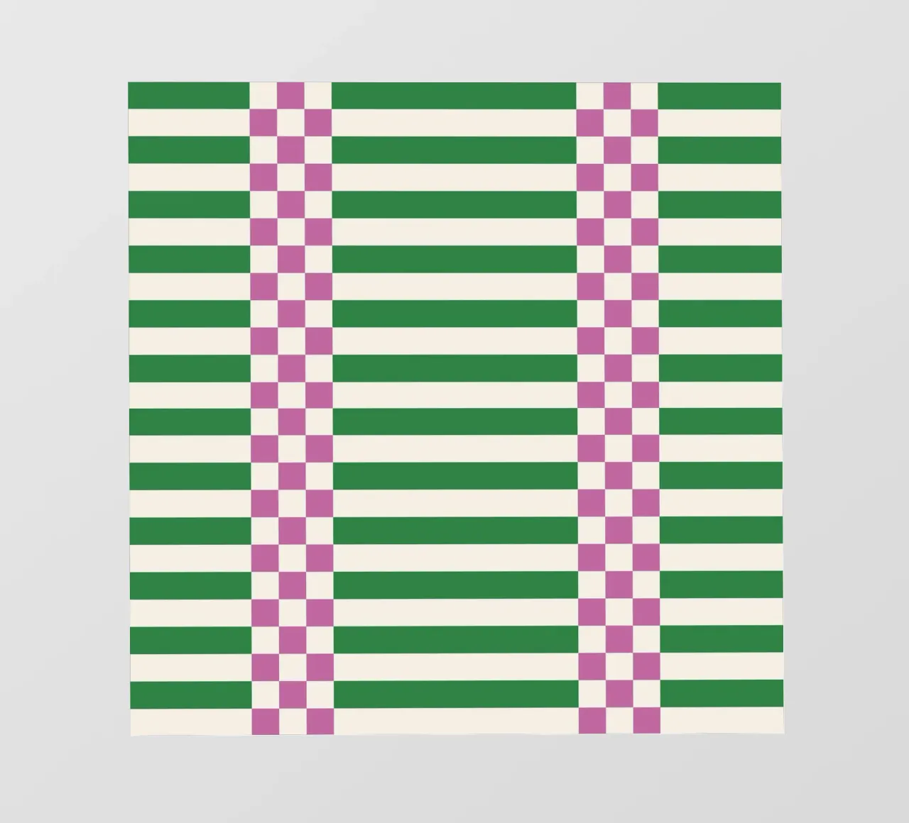 Purple and green checks and lines telo in pvc da TijanaArtStudio88