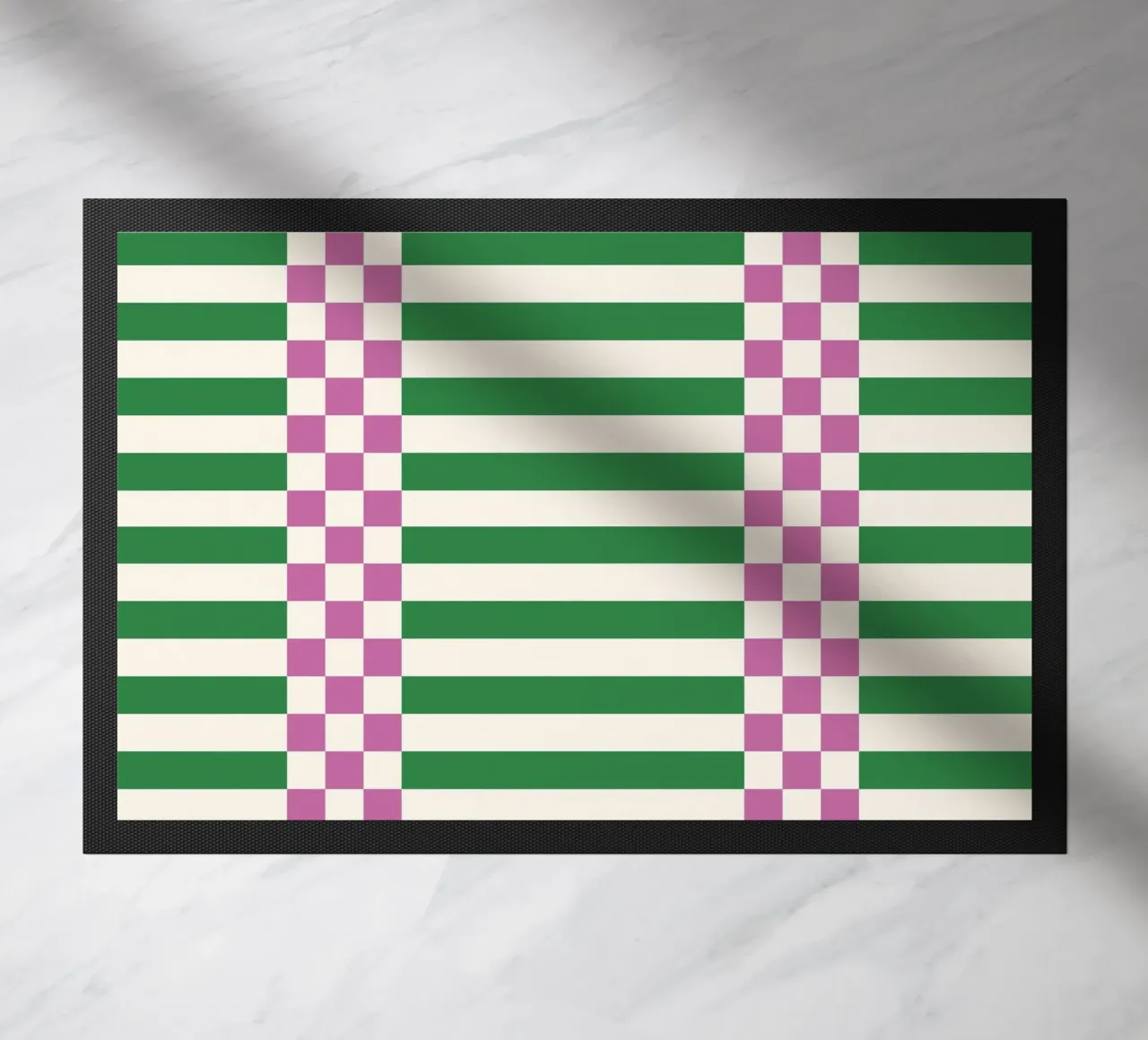 Purple and green checks and lines zerbino da TijanaArtStudio88