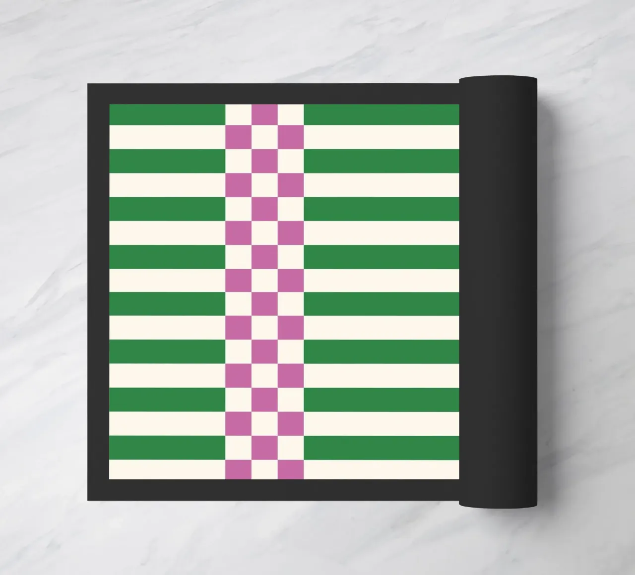 Purple and green checks and lines zerbino da TijanaArtStudio88