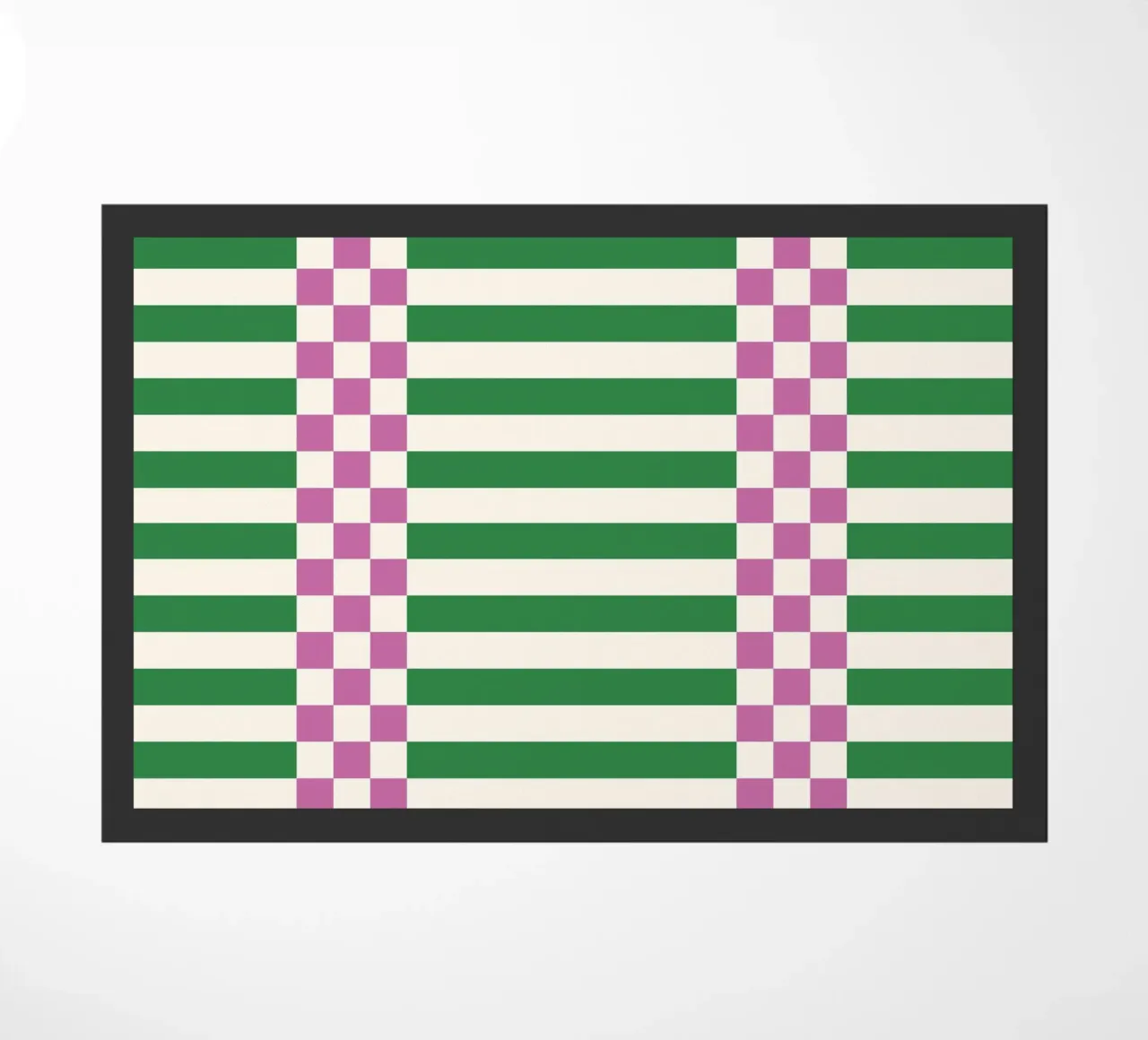 Purple and green checks and lines zerbino da TijanaArtStudio88