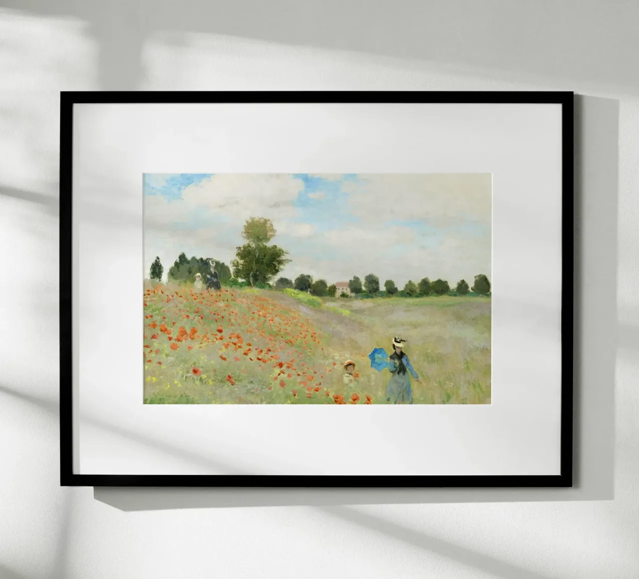 Claude Monet’s The Poppy Field near Argenteuil (1873) poster with plastic frame by Classic Art Prints