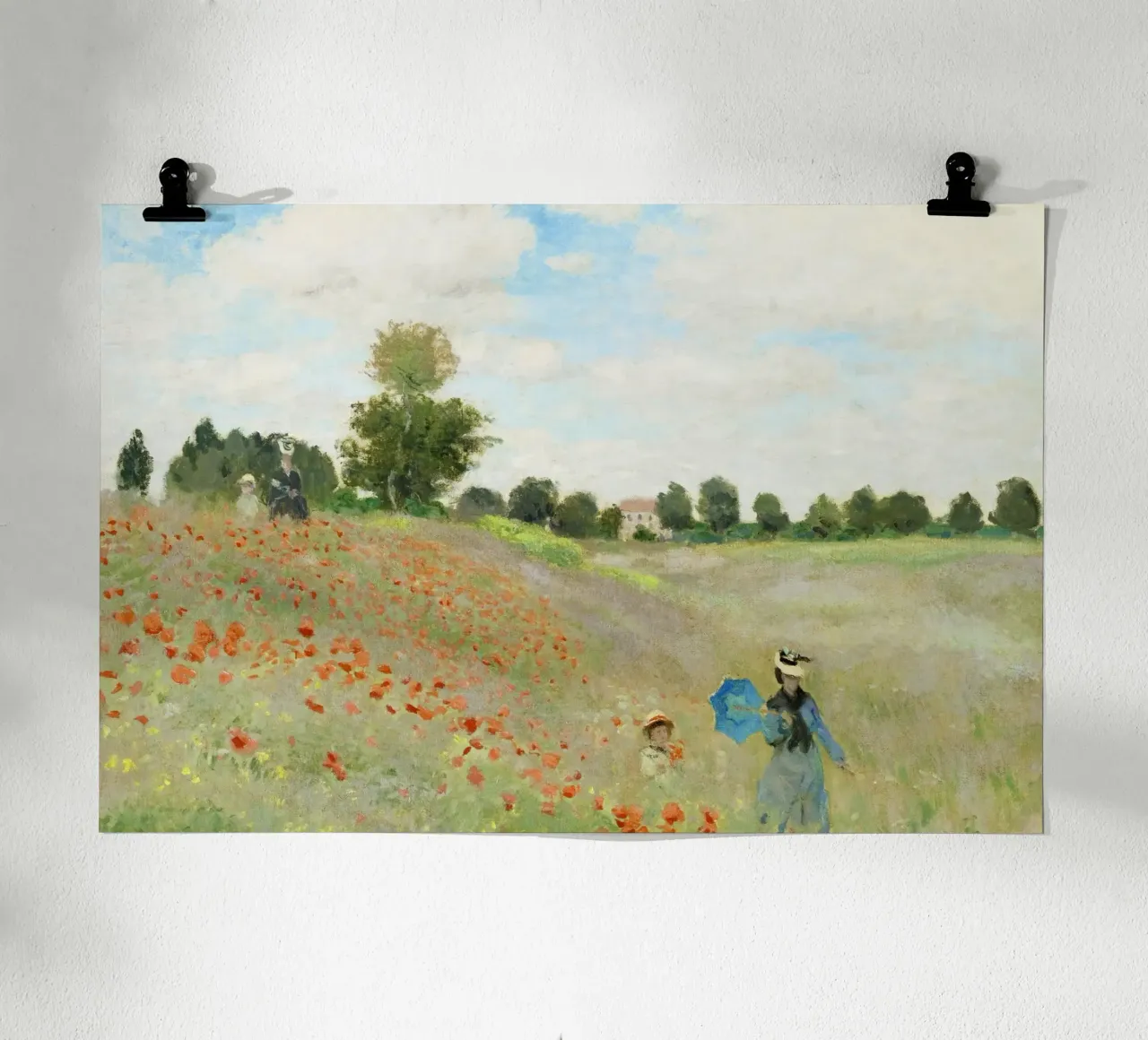 Claude Monet’s The Poppy Field near Argenteuil (1873) poster with plastic frame by Classic Art Prints