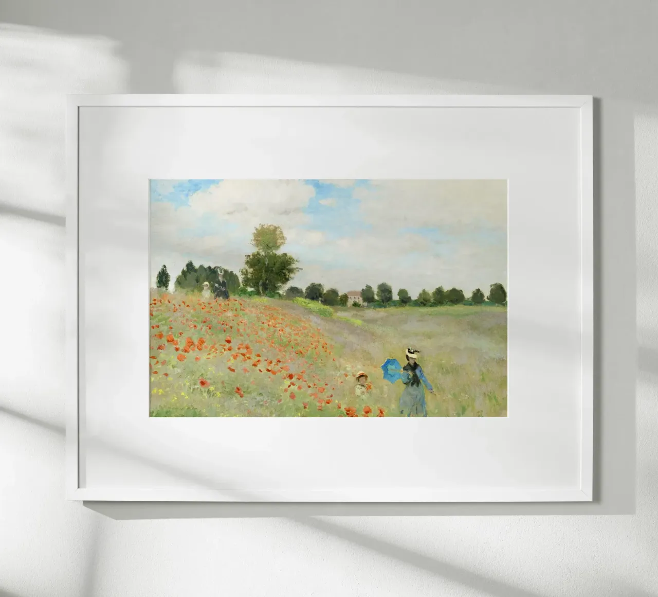 Claude Monet’s The Poppy Field near Argenteuil (1873) poster with plastic frame by Classic Art Prints