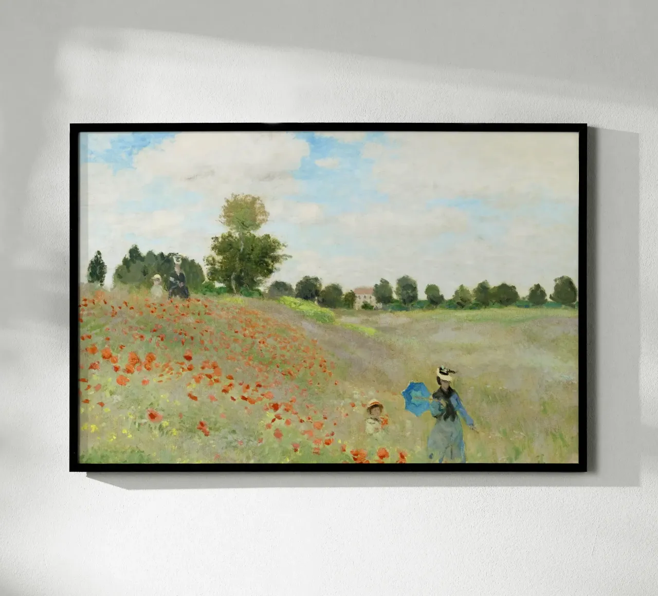 Claude Monet’s The Poppy Field near Argenteuil (1873) poster with plastic frame by Classic Art Prints