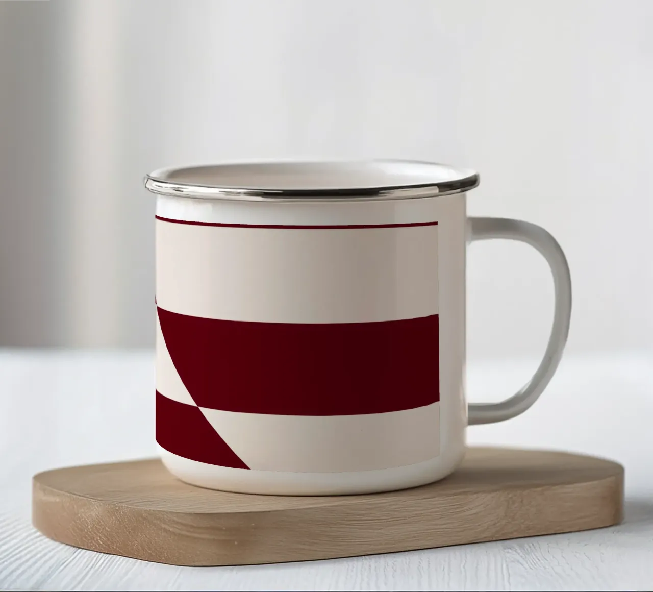 Poster Bauhaus - Linee minimaliste Francoforte 1919 tazza in smalto da Studio Vibe