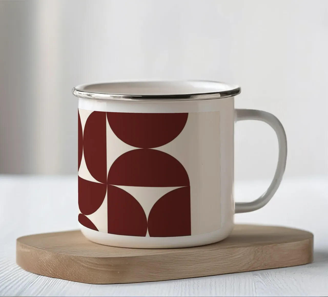 Poster Bauhaus - Forme geometriche Francoforte 1923 tazza in smalto da Studio Vibe