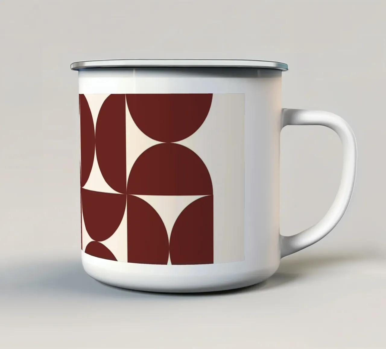 Poster Bauhaus - Forme geometriche Francoforte 1923 tazza in smalto da Studio Vibe