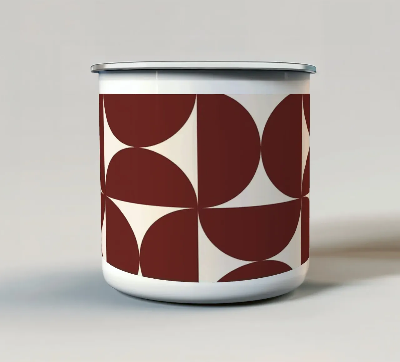 Poster Bauhaus - Forme geometriche Francoforte 1923 tazza in smalto da Studio Vibe