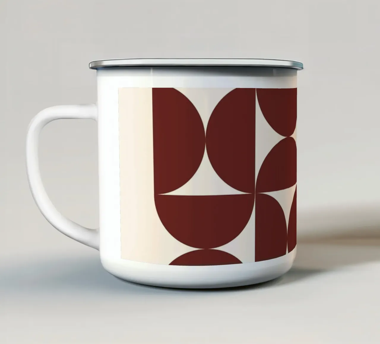Poster Bauhaus - Forme geometriche Francoforte 1923 tazza in smalto da Studio Vibe