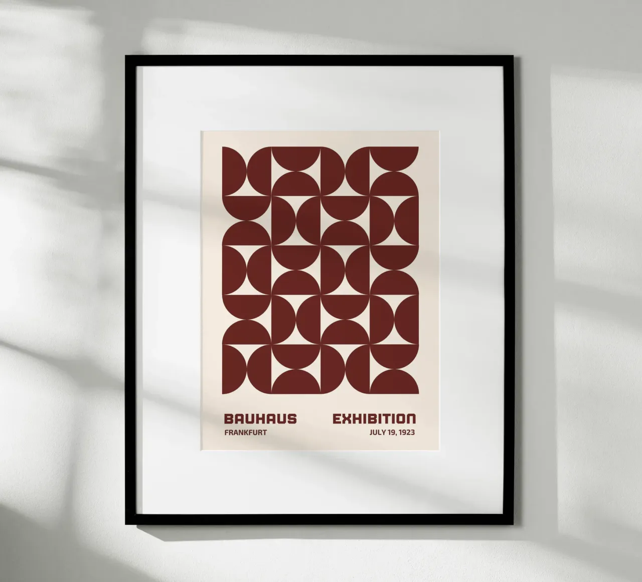 Poster Bauhaus - Forme geometriche Francoforte 1923 poster con telaio in plastica da Studio Vibe