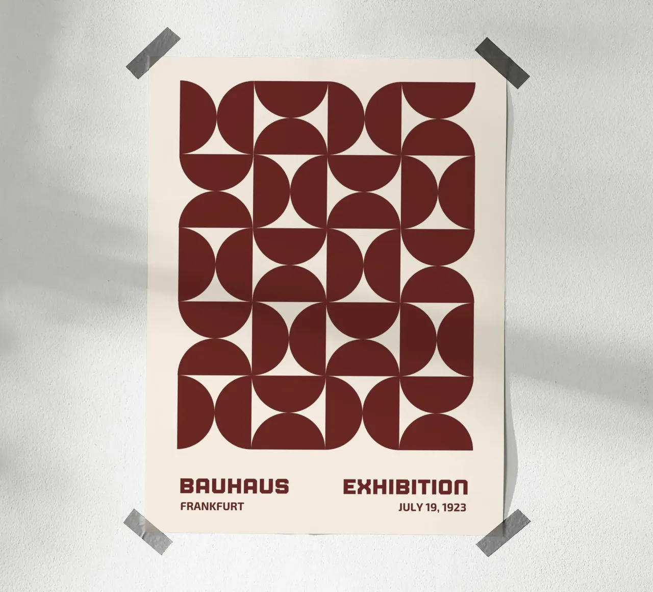 Poster Bauhaus - Forme geometriche Francoforte 1923 poster con telaio in plastica da Studio Vibe
