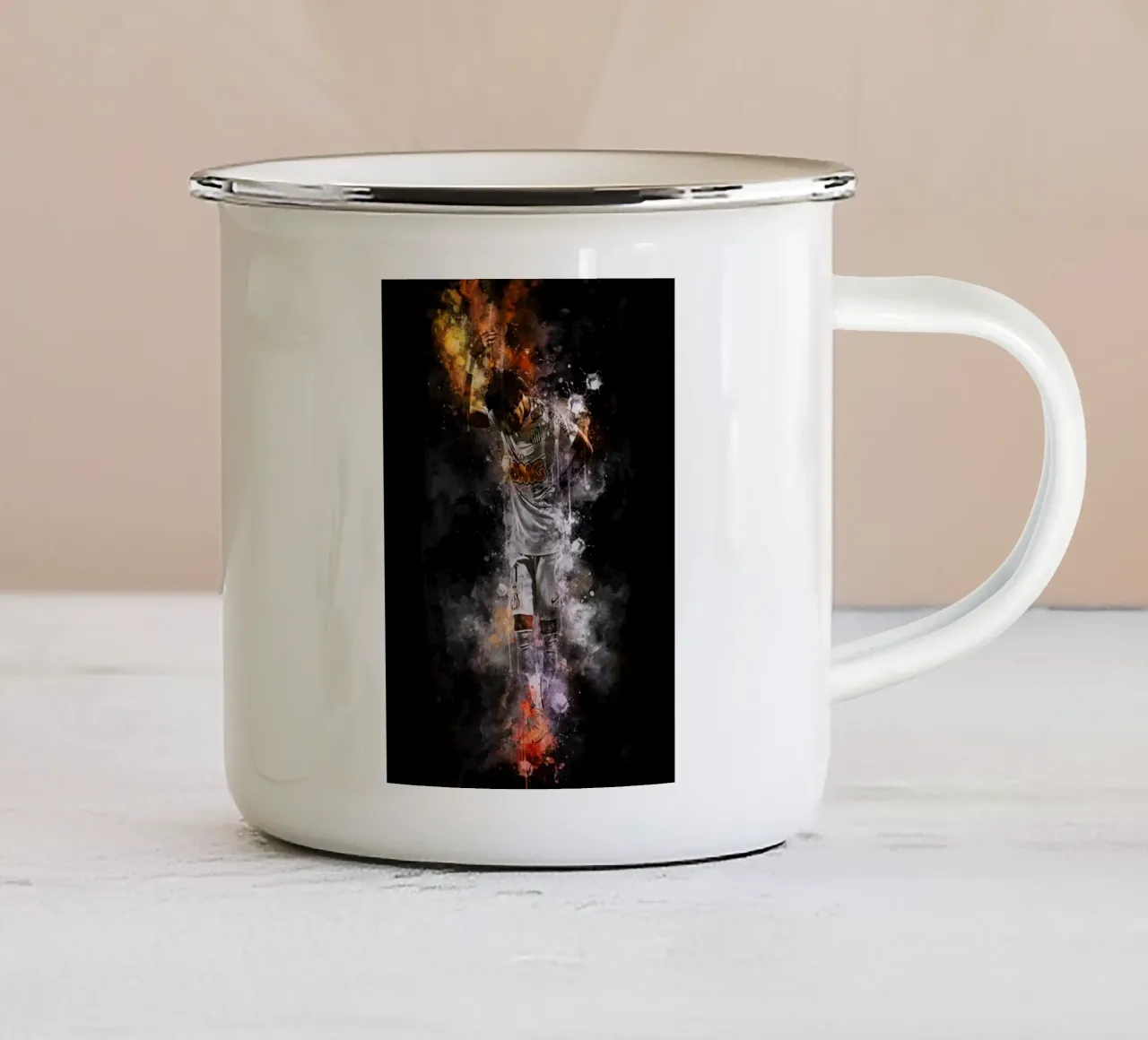 Neymar Santos tazza in smalto da MasterInkArt