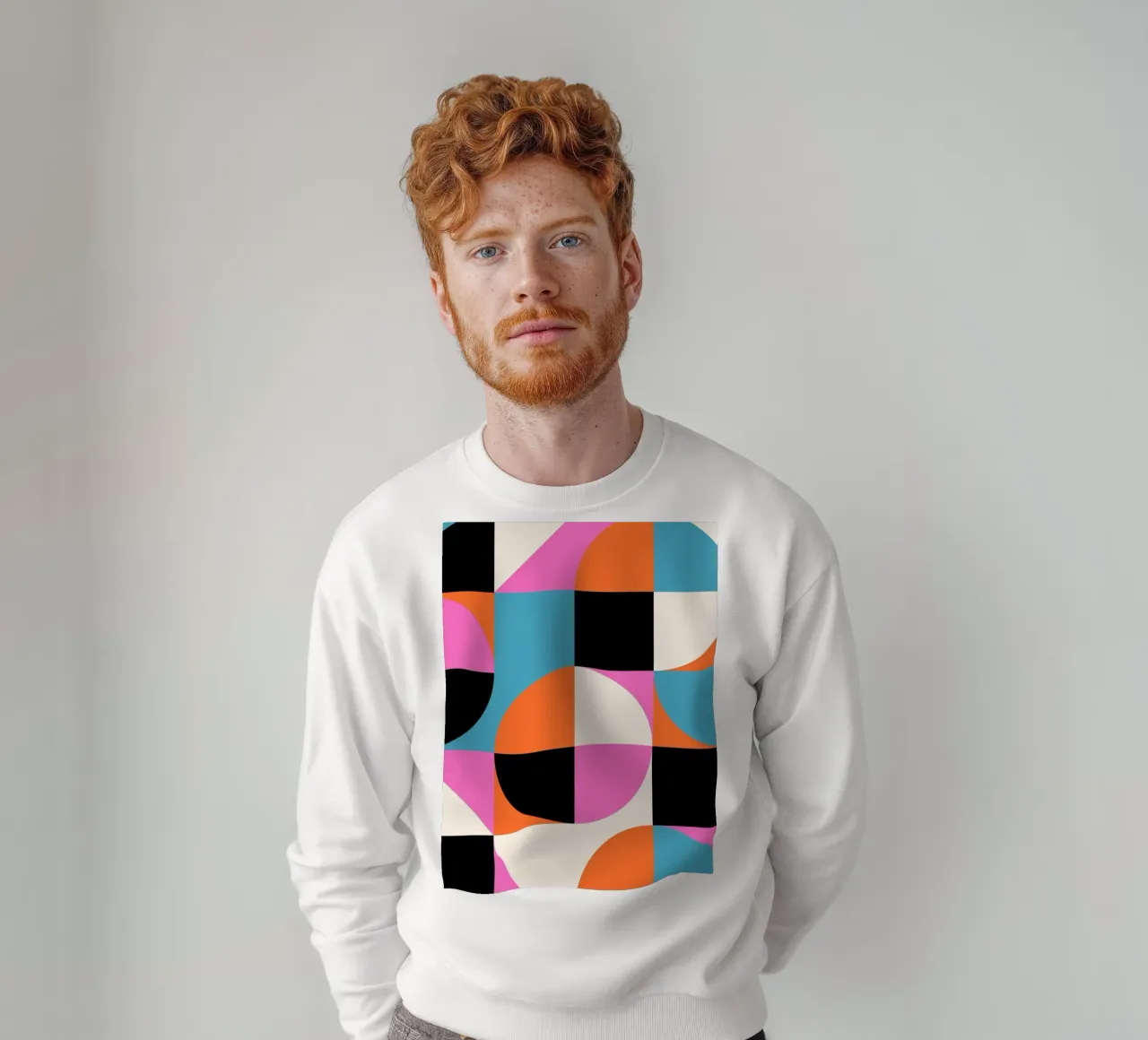 Poster di geometria - Forme astratte a colori felpa da Studio Vibe