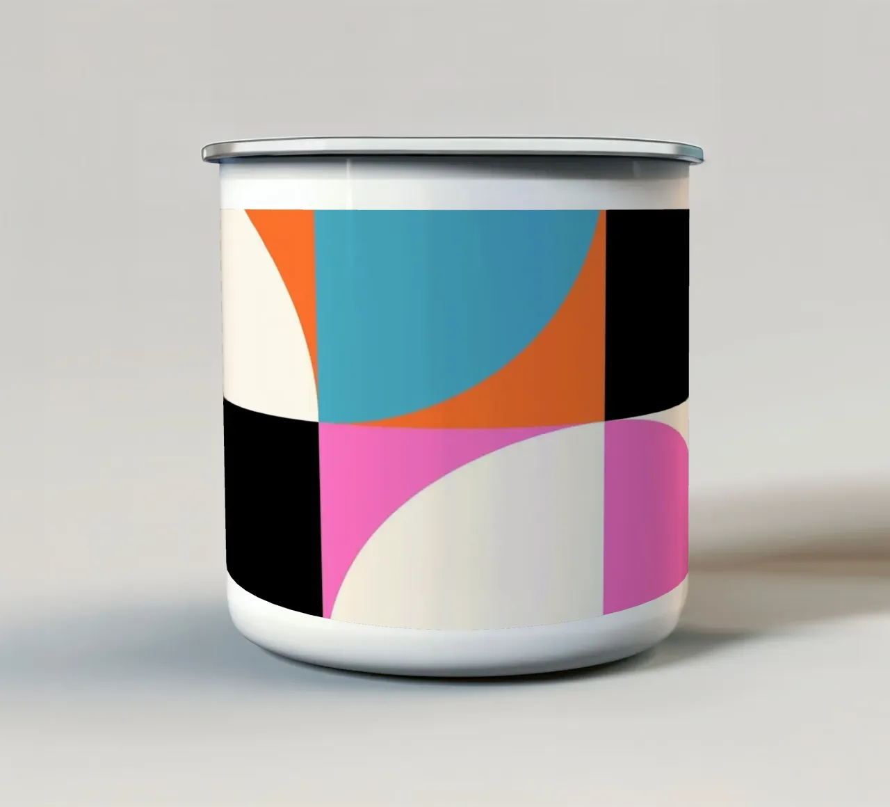 Poster di geometria - Forme astratte a colori tazza in smalto da Studio Vibe
