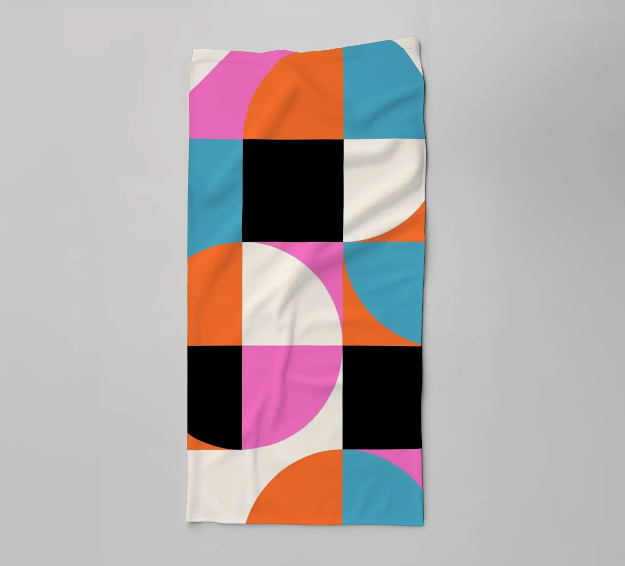 Geometry poster - Abstract shapes in colours towel by Studio Vibe