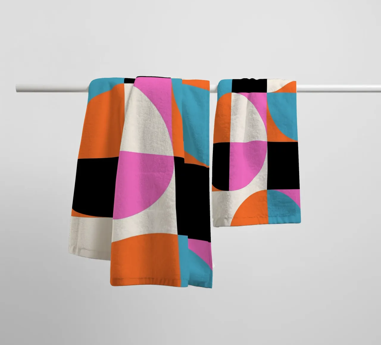 Geometry poster - Abstract shapes in colours towel by Studio Vibe