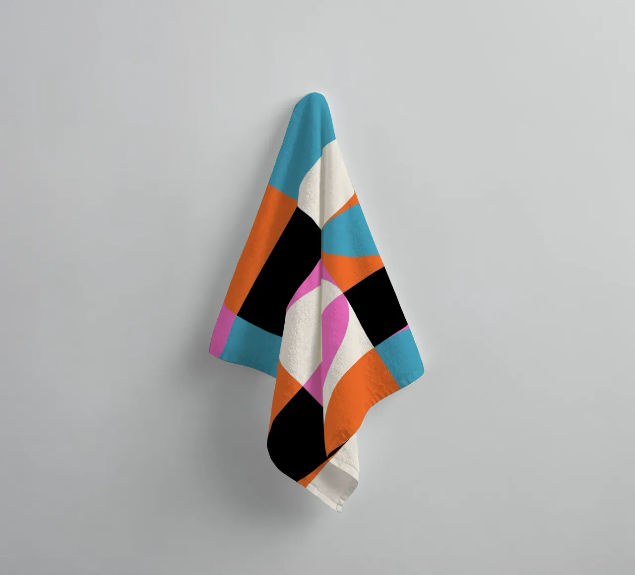 Geometry poster - Abstract shapes in colours towel by Studio Vibe