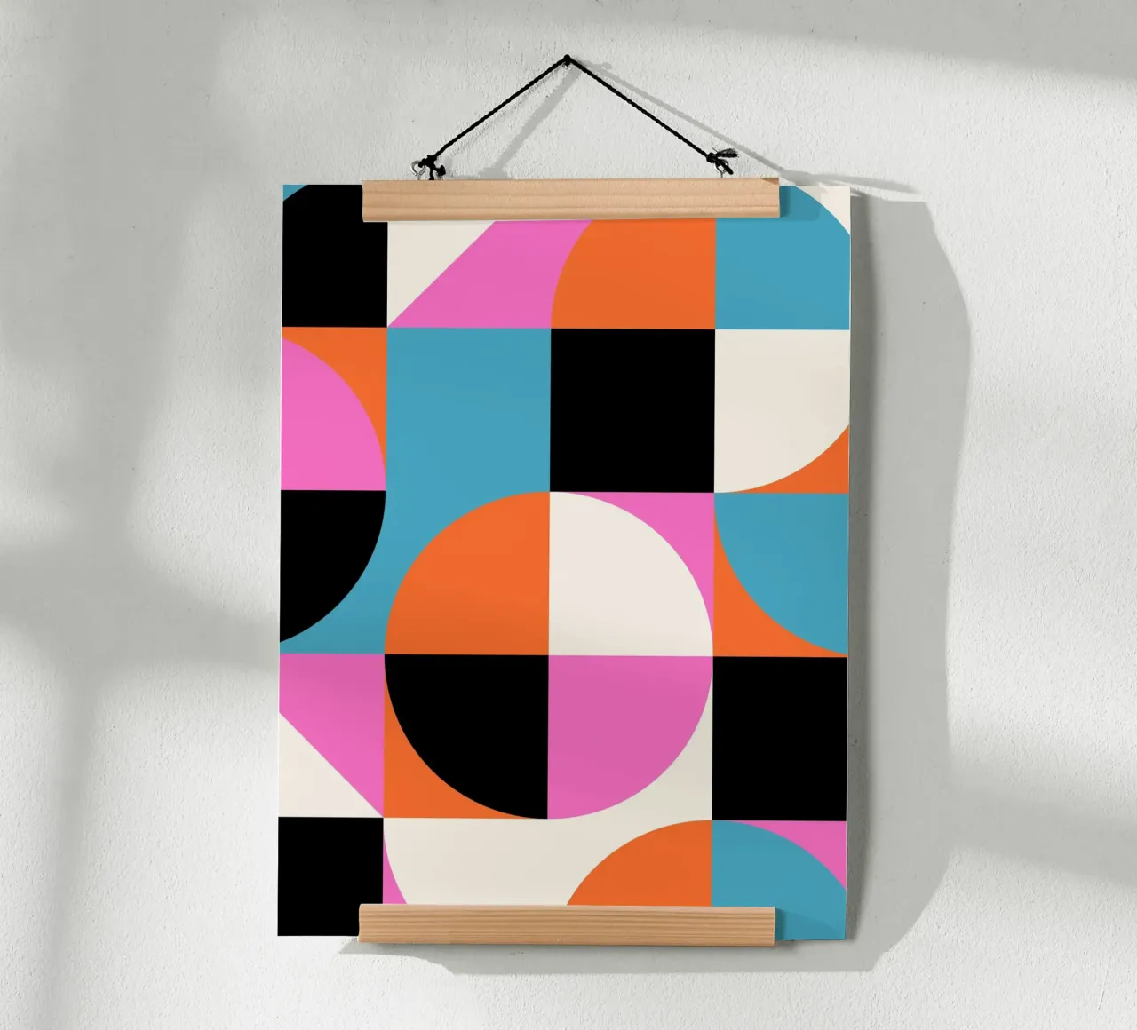Geometry poster - Abstract shapes in colours poster with plastic frame by Studio Vibe