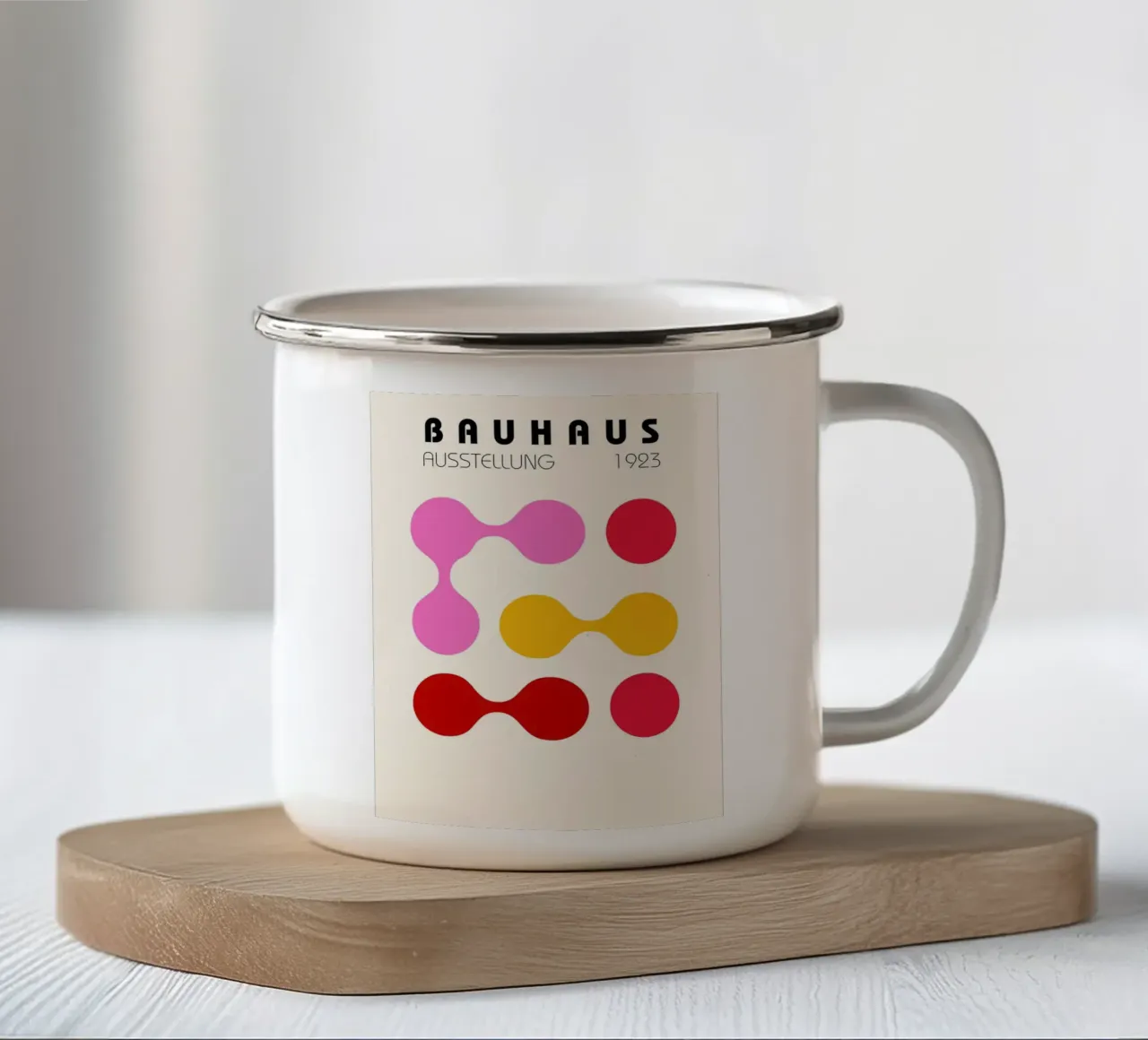 Poster Bauhaus - Forme astratte di colore 1923 tazza in smalto da Studio Vibe