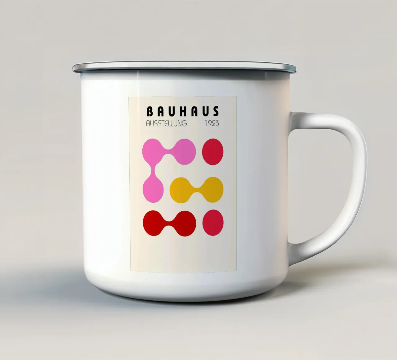 Poster Bauhaus - Forme astratte di colore 1923 tazza in smalto da Studio Vibe