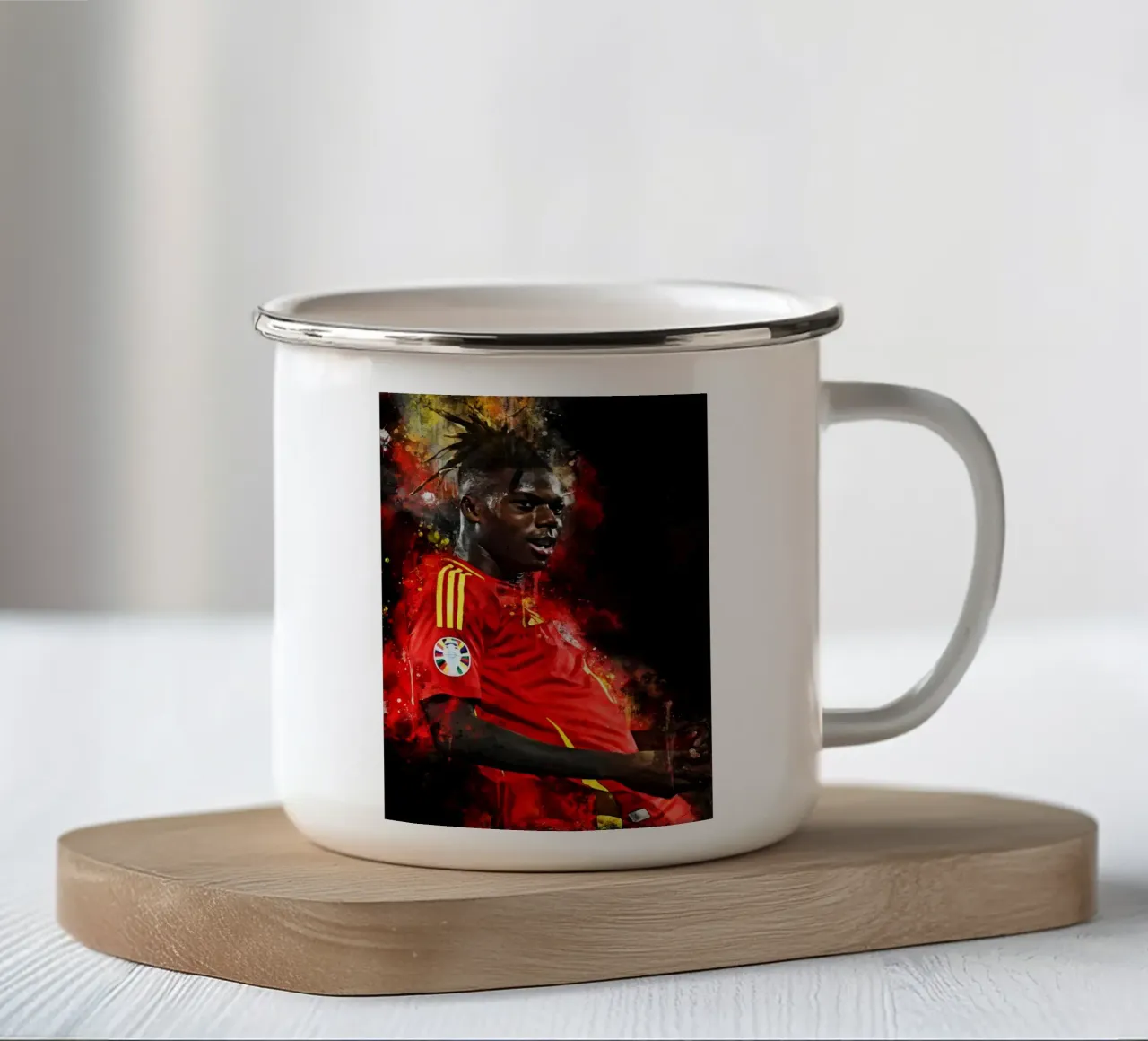Nico Williams tazza in smalto da MasterInkArt