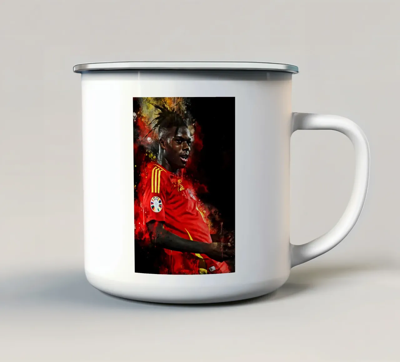 Nico Williams tazza in smalto da MasterInkArt
