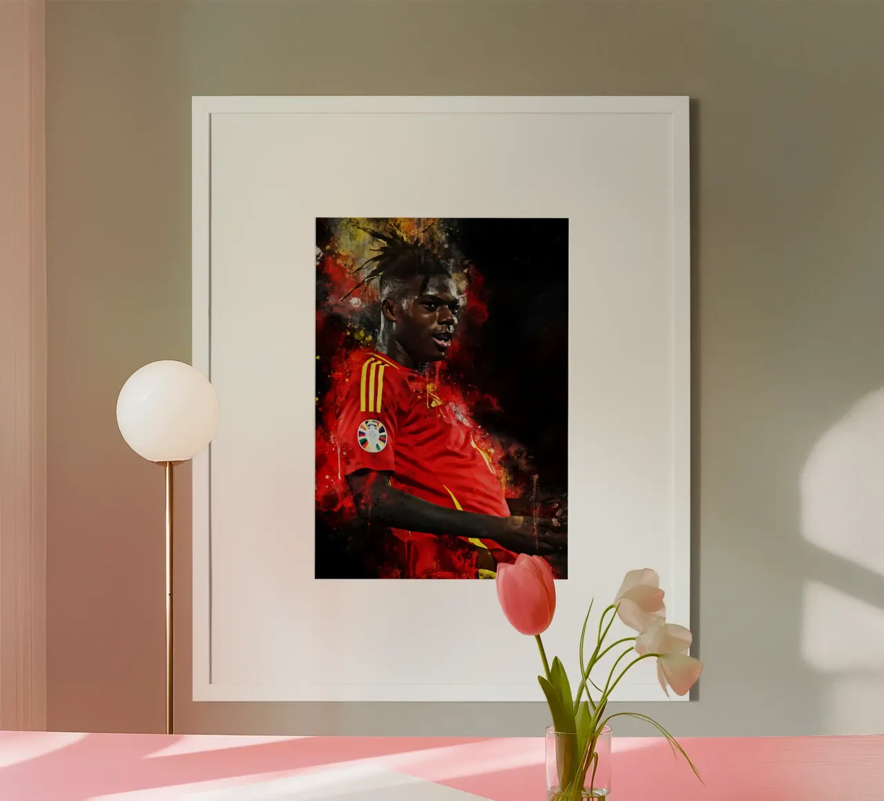 Nico Williams poster con telaio in plastica da MasterInkArt