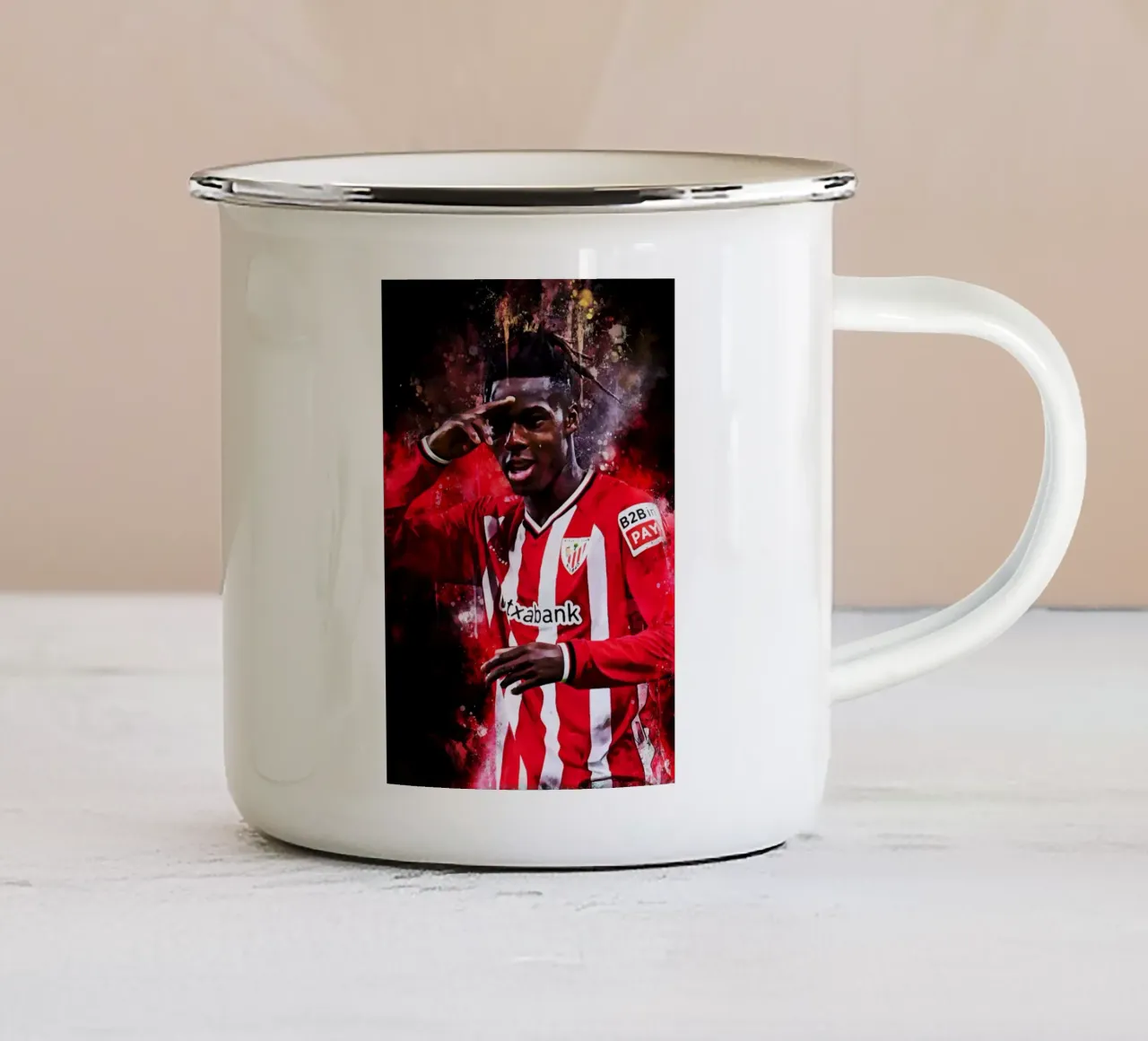 Nico Williams tazza in smalto da MasterInkArt