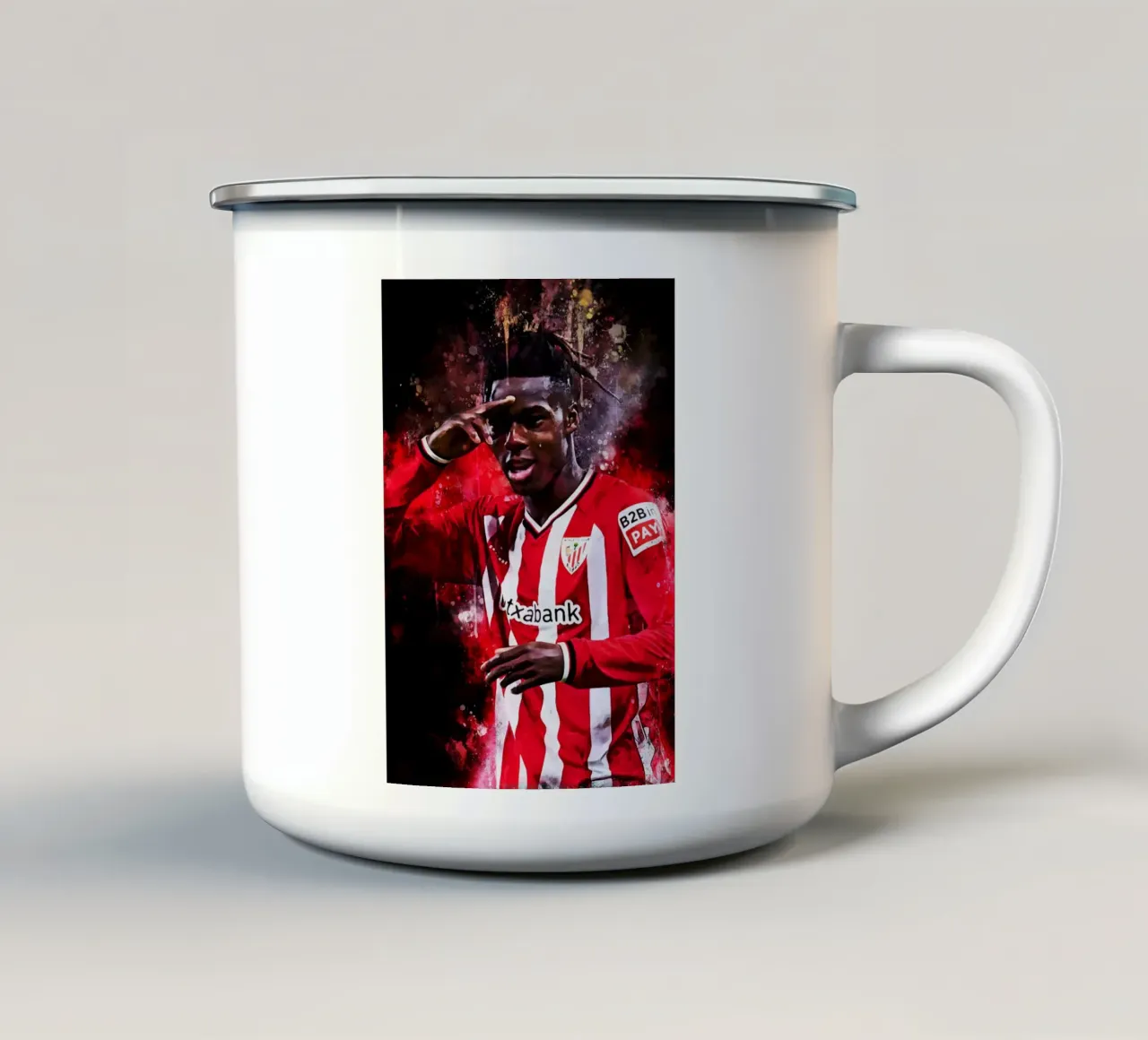 Nico Williams tazza in smalto da MasterInkArt