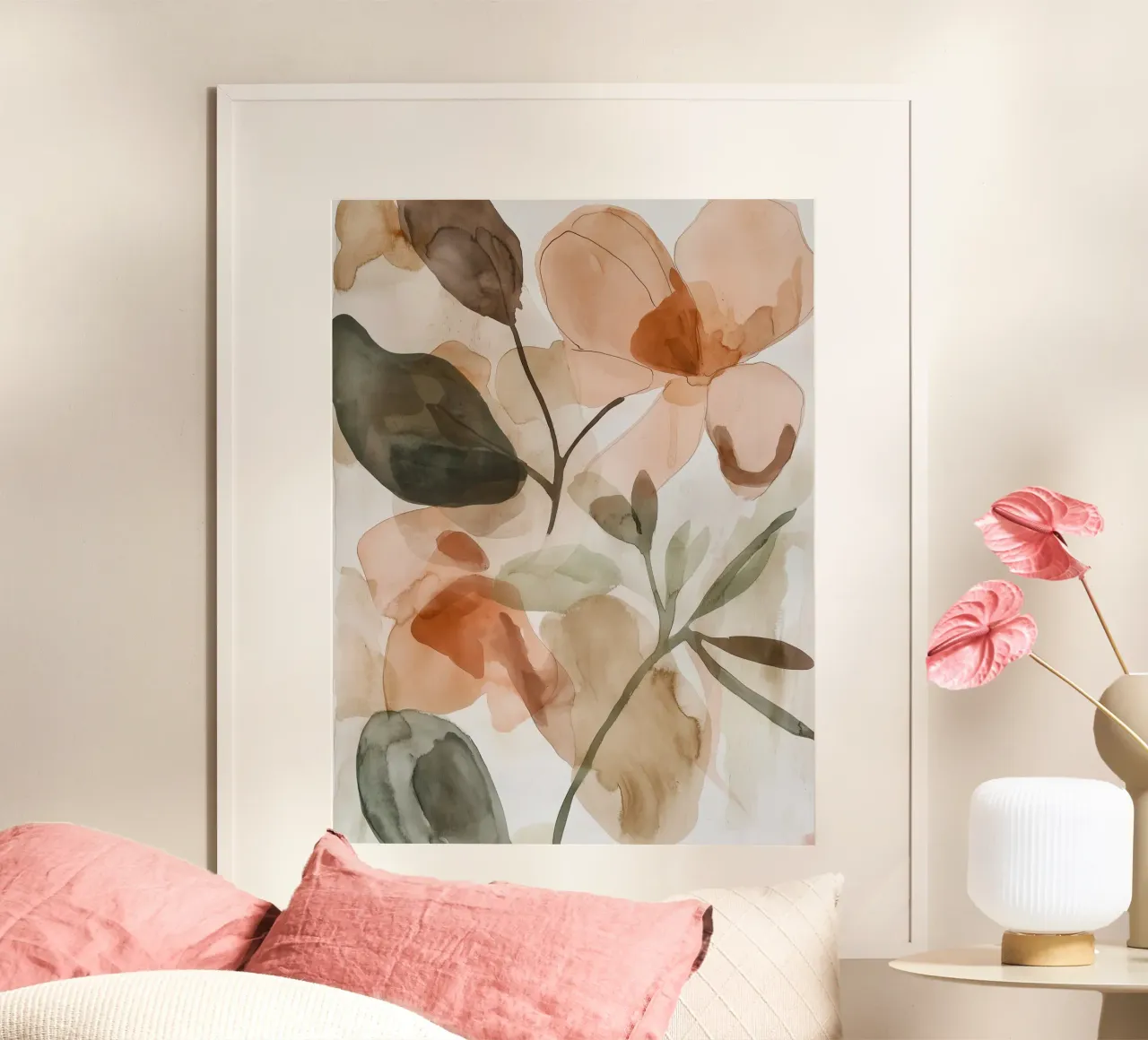 Pillow Pattern No 14 poster con telaio in plastica da treechild