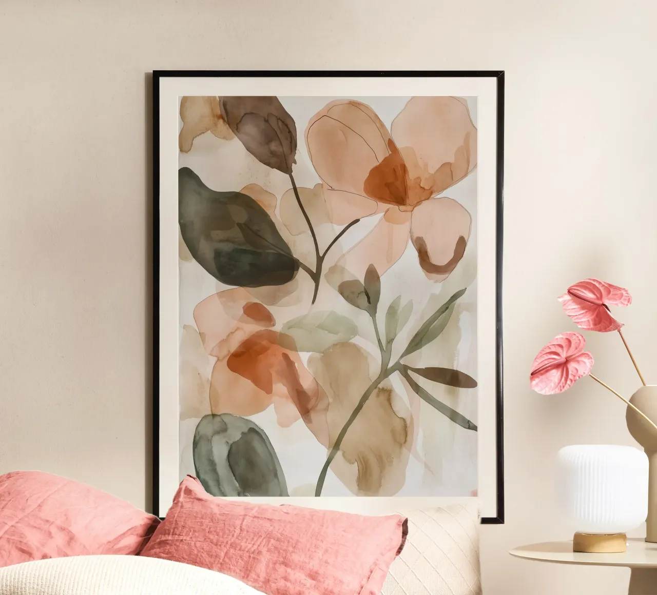 Pillow Pattern No 14 poster con telaio in plastica da treechild