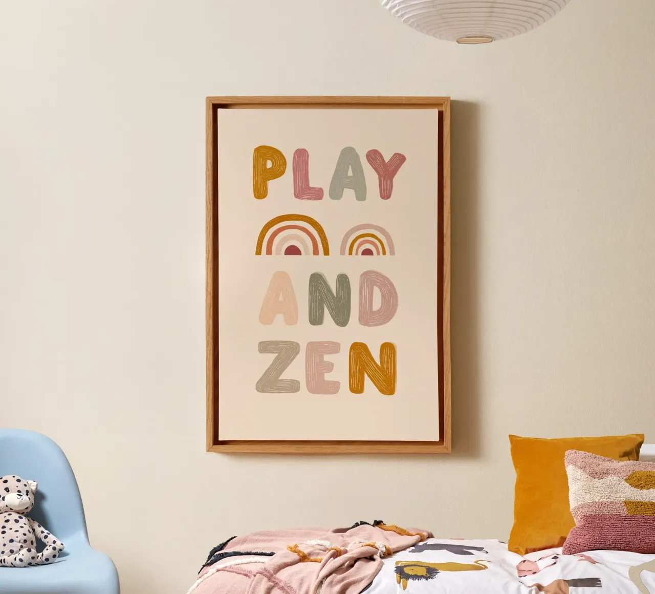 Play And Zen tela con Cornice a cassetta da treechild