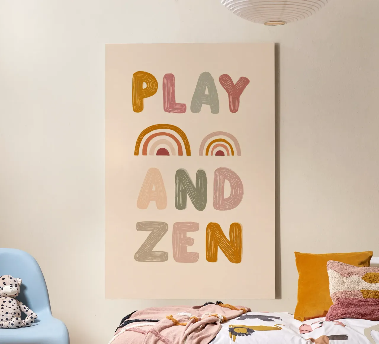 Play And Zen tela con Cornice a cassetta da treechild