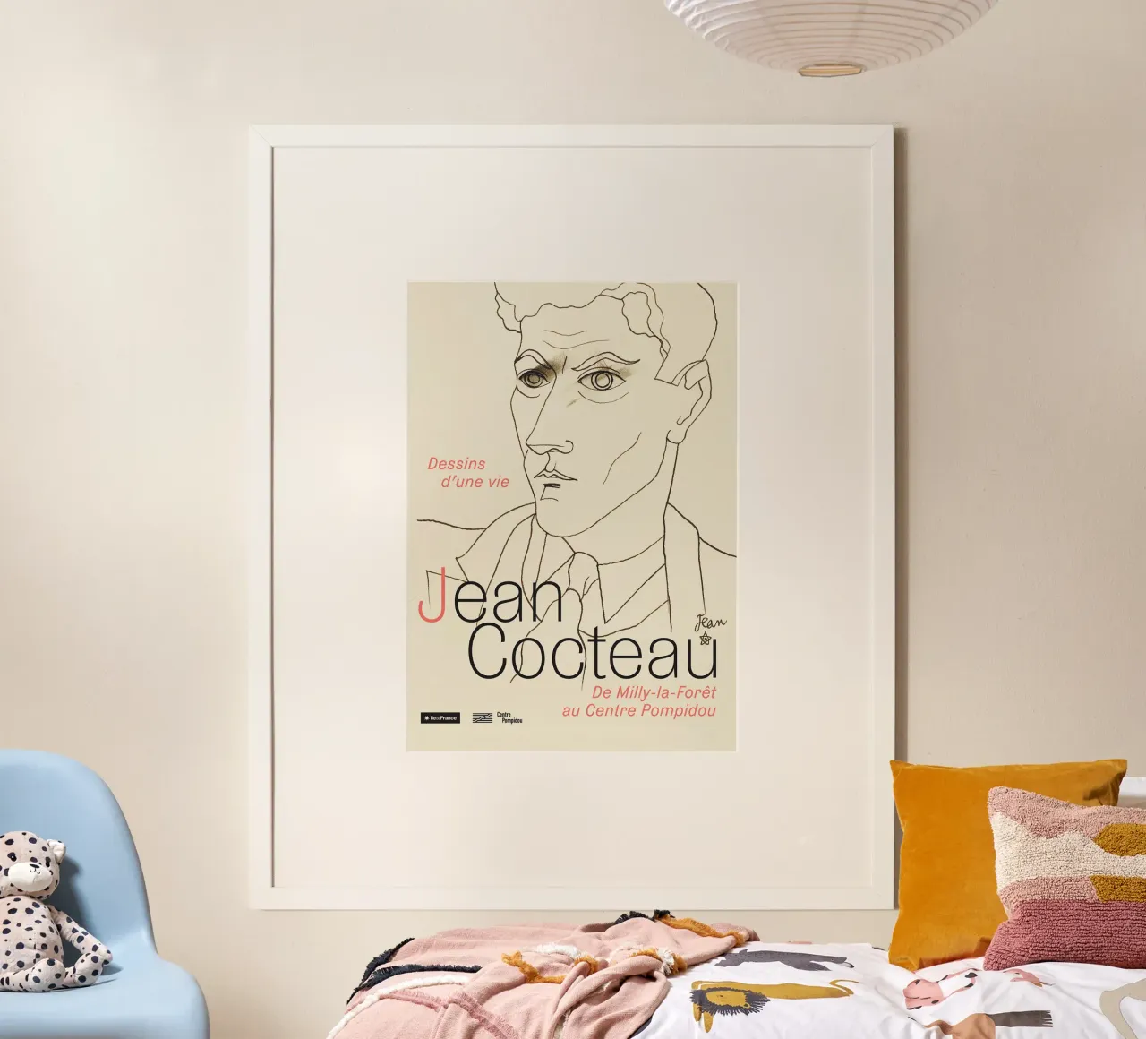 Jean Cocteau in vendita poster con telaio in legno da Collins Shop