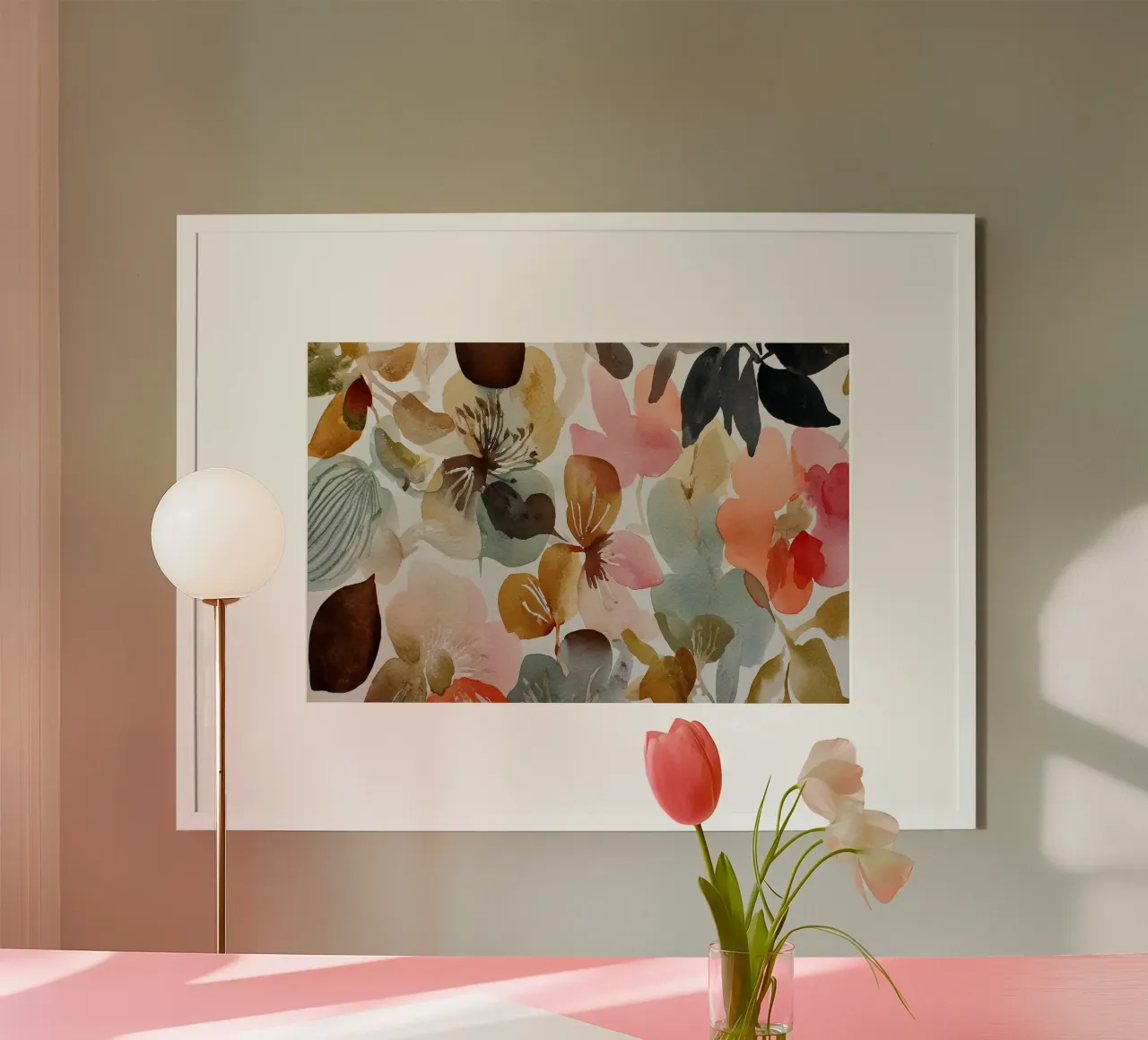 Pillow Pattern No 15 poster con telaio in alluminio da treechild