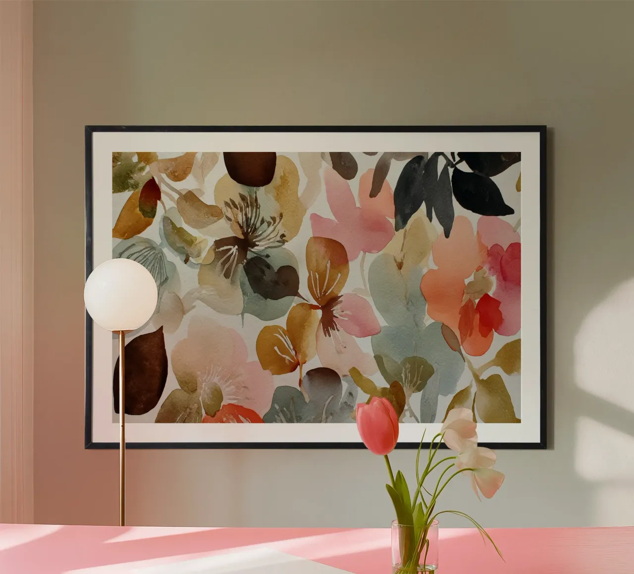 Pillow Pattern No 15 poster con telaio in alluminio da treechild