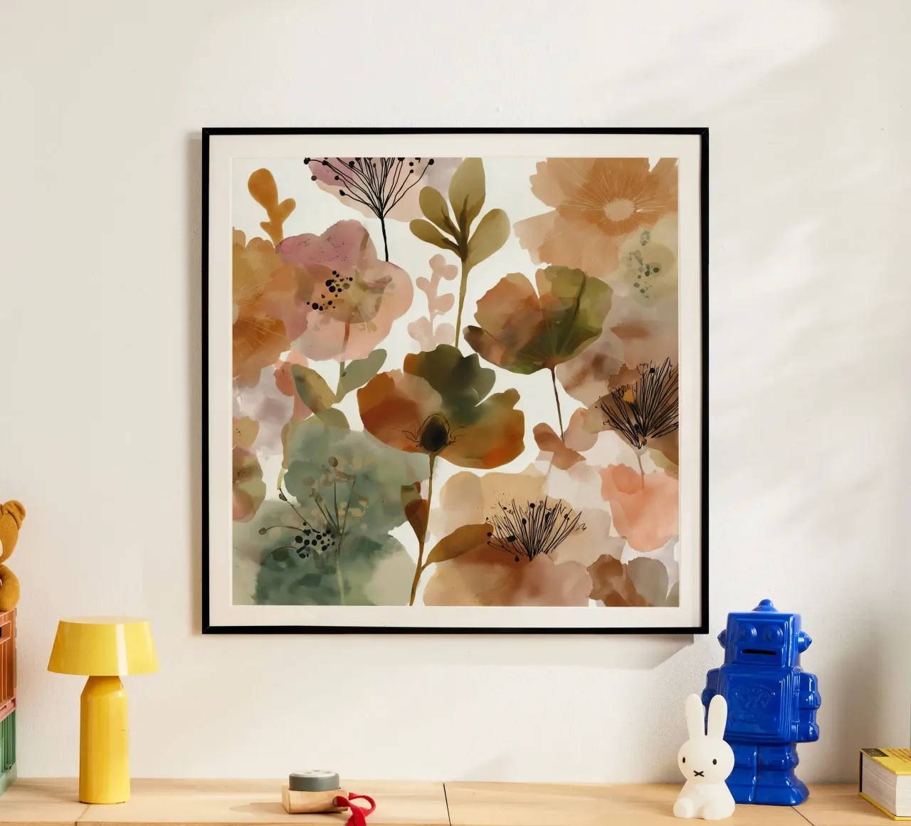 Pillow Pattern No 16 poster con telaio in alluminio da treechild