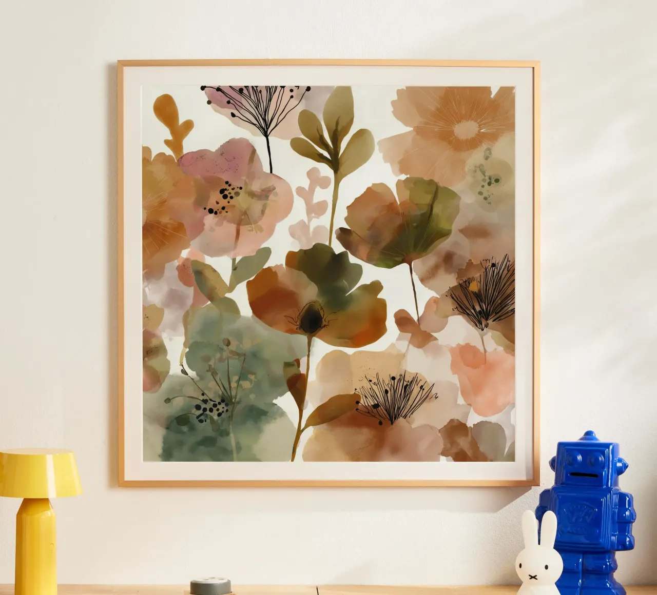 Pillow Pattern No 16 poster con telaio in alluminio da treechild