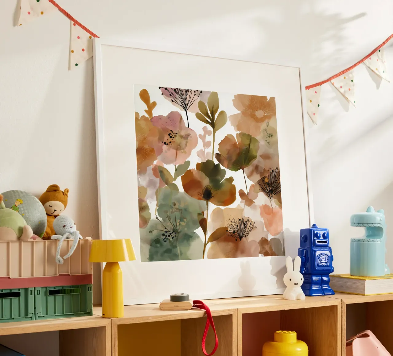 Pillow Pattern No 16 poster con telaio in alluminio da treechild