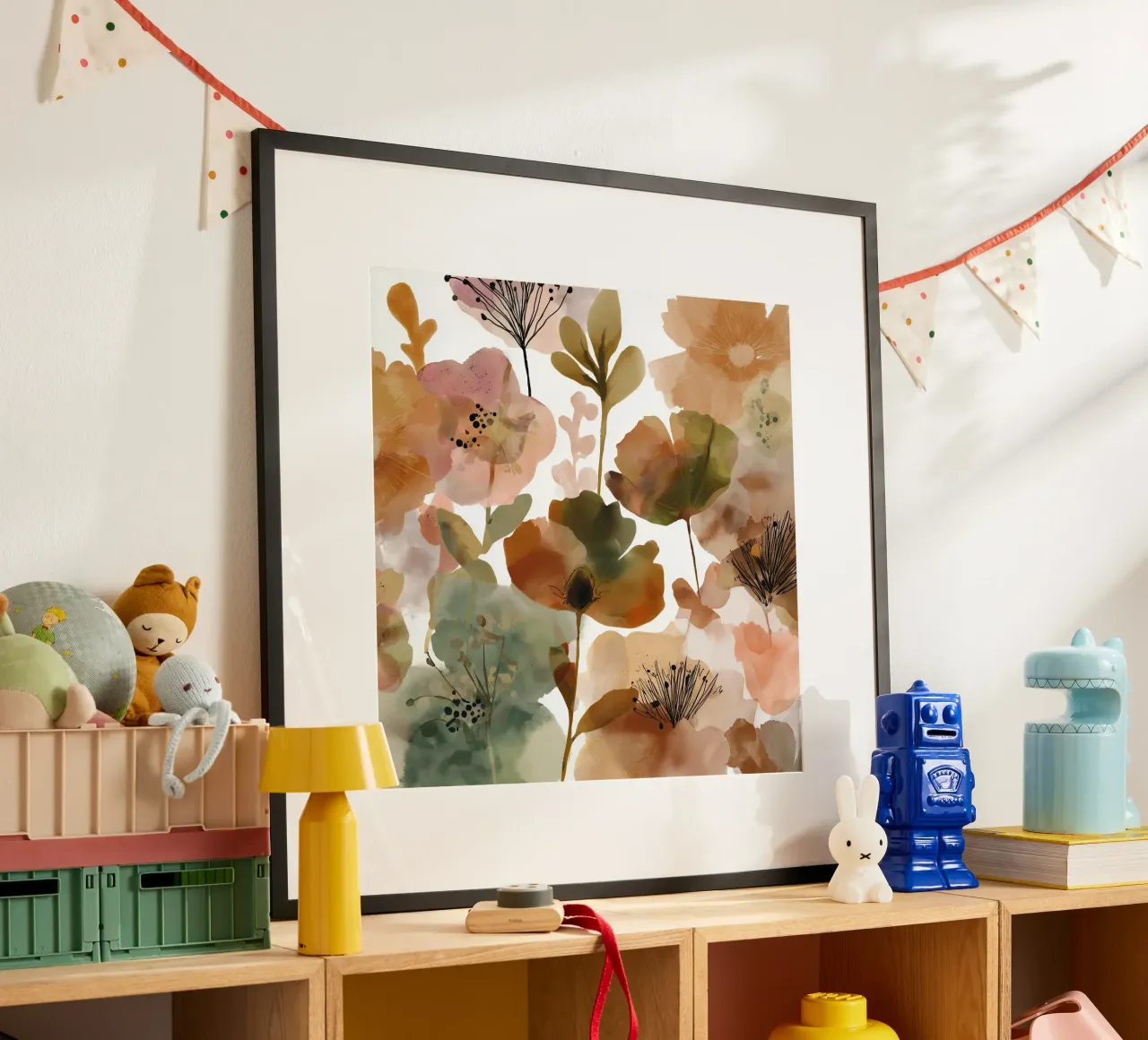 Pillow Pattern No 16 poster con telaio in alluminio da treechild