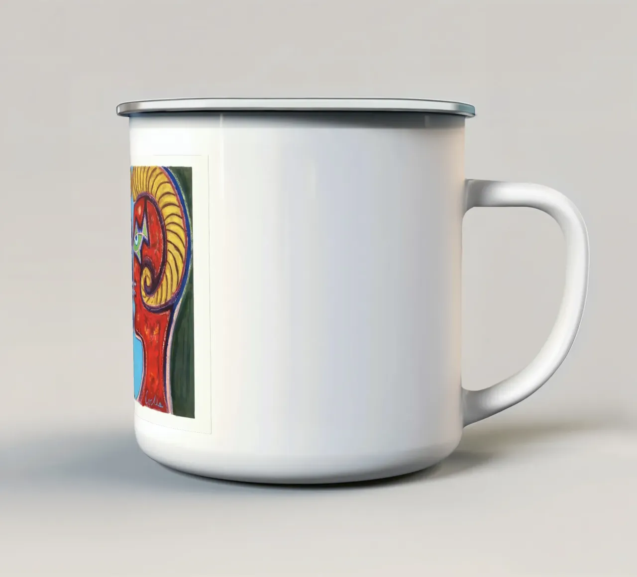 Double Face, 1960 tazza in smalto da Collins Shop