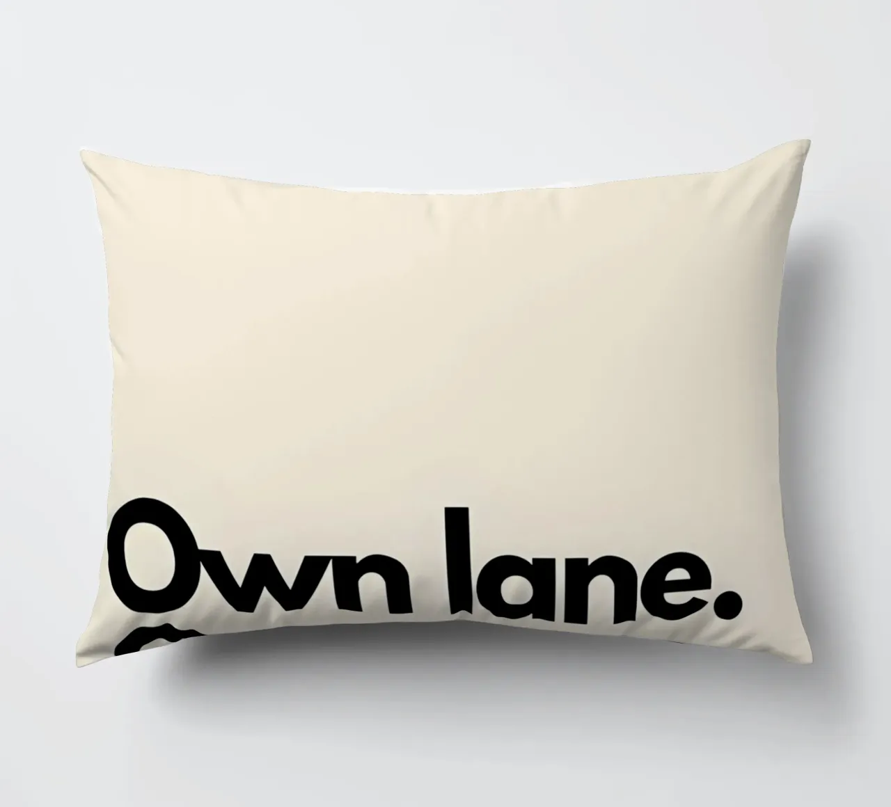 "Own lane. Own race. Own pace." cuscino da Type & Tape